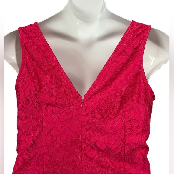 Le Château, Fuchsia Lace Dress, Size Large - Picture 7 of 10